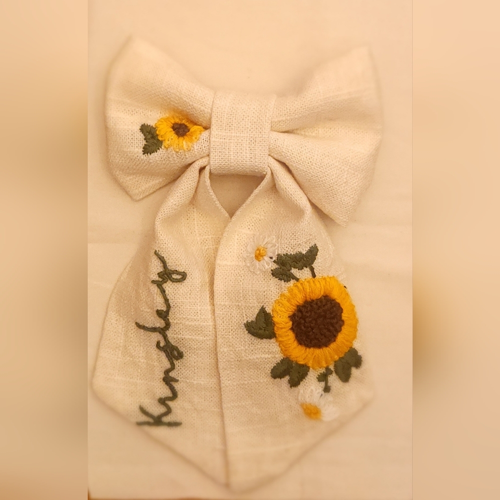 Handmade Custom Embroidered Bows - Picture 6 of 6